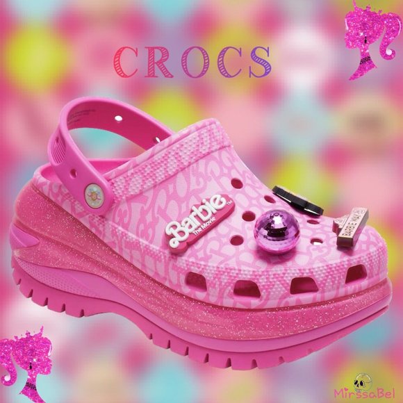 Brand New Crocs X Barbie Mega Crush Clog Pink Womens Sizes Limited Edition - Picture 1 of 3